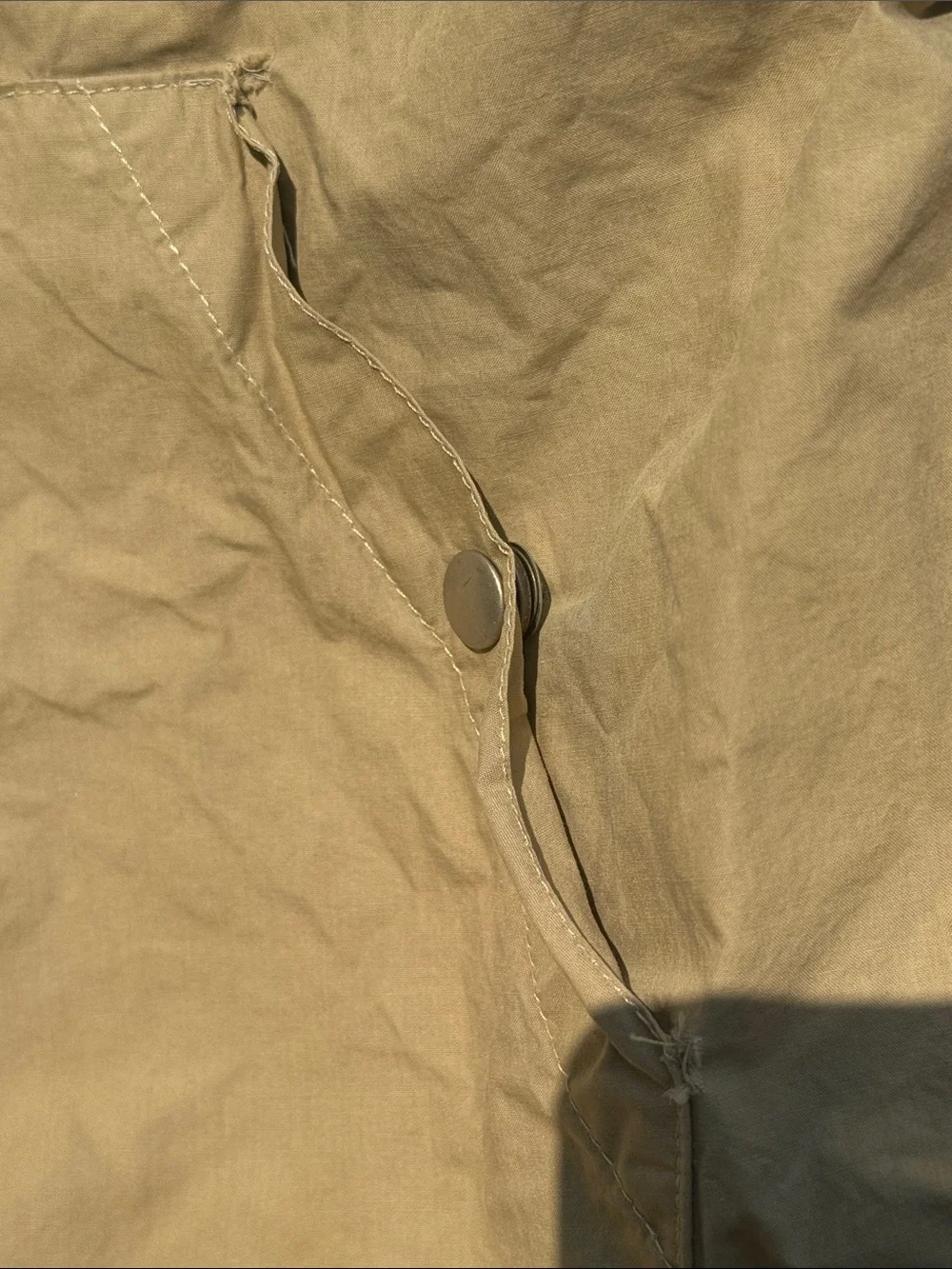 Polo by Ralph Lauren Beige Lightweight Shirt Jacket with Red Pony